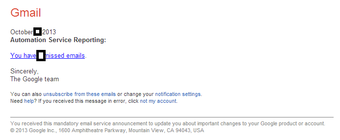 Fake You Have Missed Emails Gmail Themed Emails Lead To