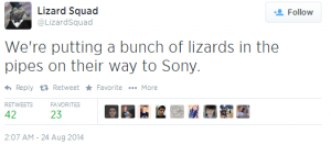 LizardSquad Tweet 1