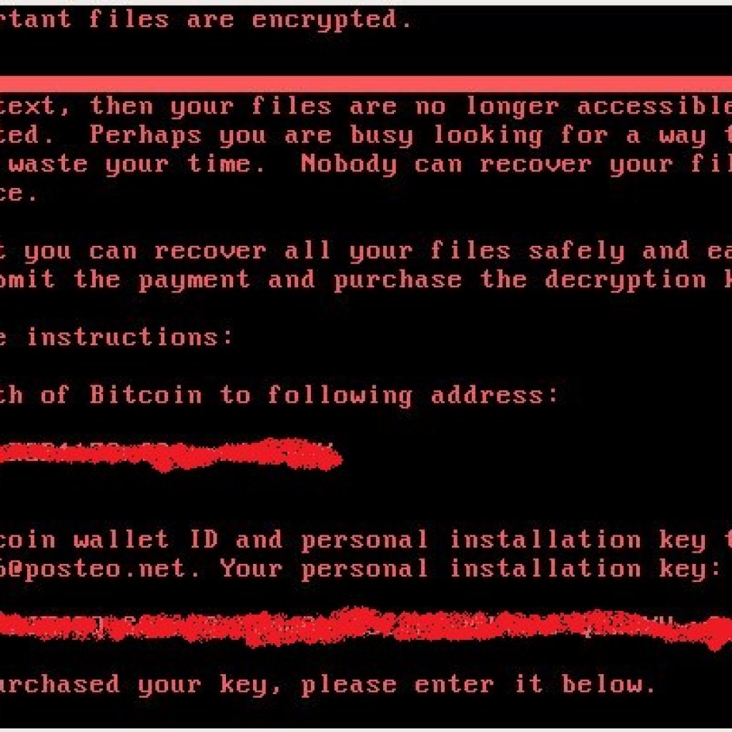 Petya-based Ransomware Screen